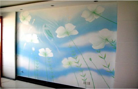 邵原画墙绘怎么画好白云的蓬松感？