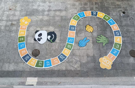 邵原地面游戏彩绘