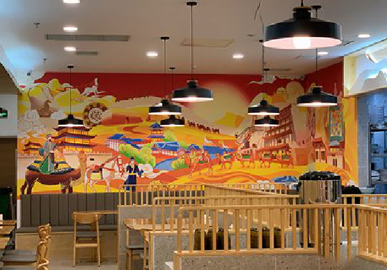 邵原商业空间彩绘介绍。