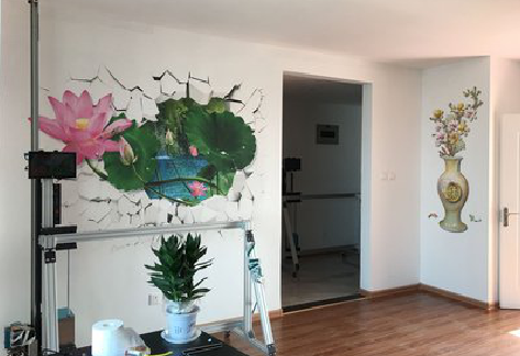 邵原墙体彩绘相比墙纸的优势。