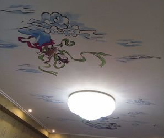 邵原如何快速绘制天花板上的手绘墙？